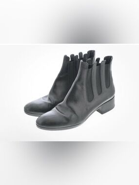 Women's Black Leather Chelsea Ankle Boots